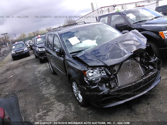 2C4RDGCG2ER320981 - 2014 DODGE GRAND CARAVAN SXT BLACK photo 1