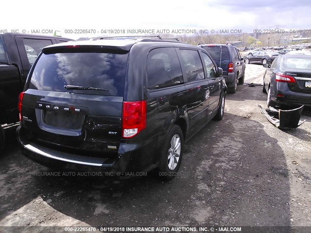 2C4RDGCG2ER320981 - 2014 DODGE GRAND CARAVAN SXT BLACK photo 4