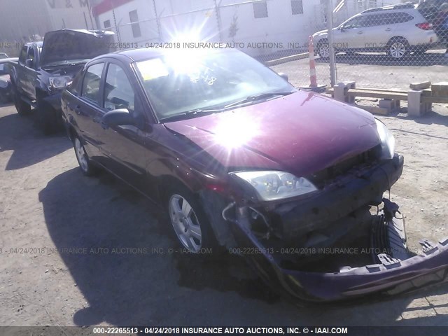 1FAHP34N27W233980 - 2007 FORD FOCUS ZX4/S/SE/SES MAROON photo 1