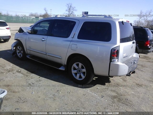 5N1AA08B85N703813 - 2005 NISSAN ARMADA SE/LE SILVER photo 3