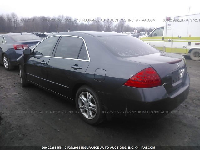 1HGCM56727A139507 - 2007 HONDA ACCORD EX GRAY photo 3