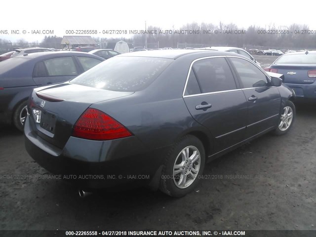 1HGCM56727A139507 - 2007 HONDA ACCORD EX GRAY photo 4