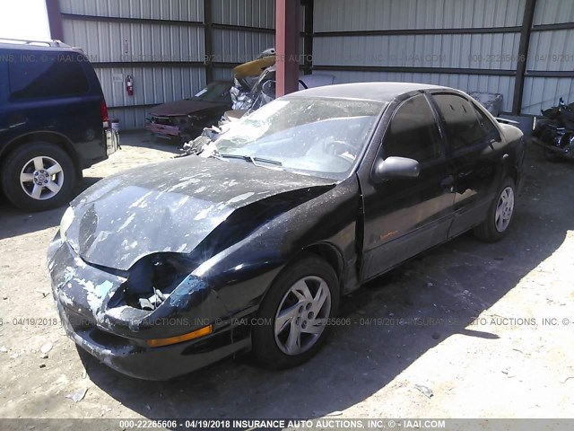 1G2JB5244X7579110 - 1999 PONTIAC SUNFIRE SE BLACK photo 2