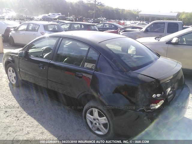 1G8AJ55F77Z140056 - 2007 SATURN ION LEVEL 2 BLACK photo 3