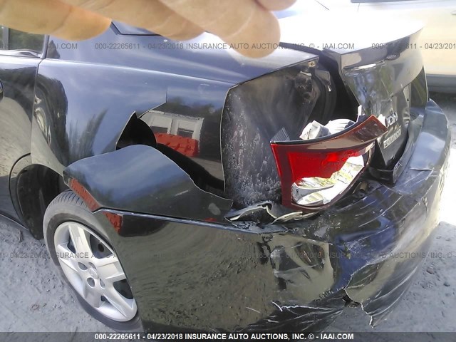 1G8AJ55F77Z140056 - 2007 SATURN ION LEVEL 2 BLACK photo 6