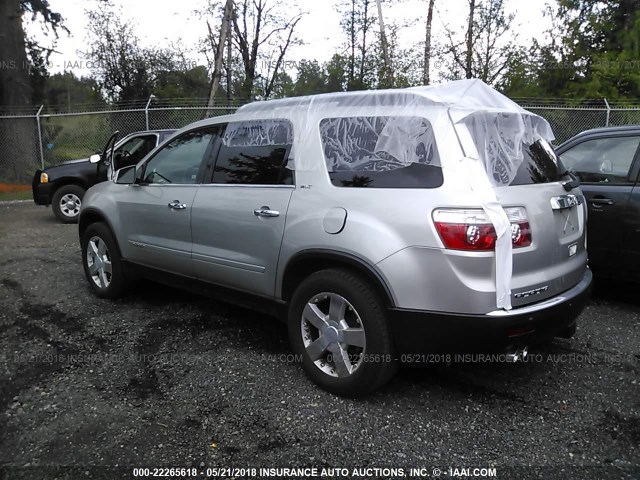 1GKEV33728J123388 - 2008 GMC ACADIA SLT-2 SILVER photo 3