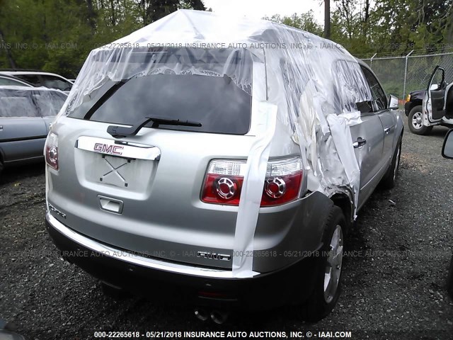 1GKEV33728J123388 - 2008 GMC ACADIA SLT-2 SILVER photo 4