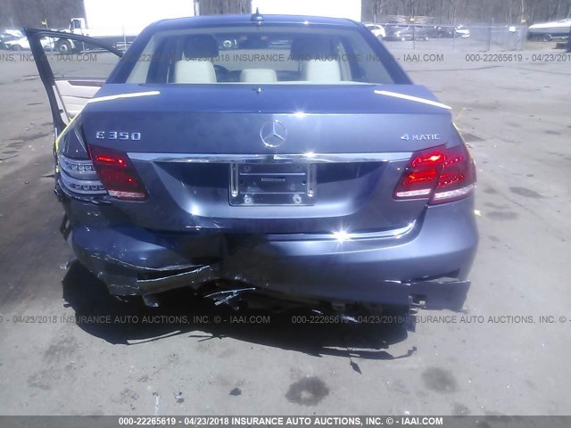 WDDHF8JB7EA936575 - 2014 MERCEDES-BENZ E 350 4MATIC BLUE photo 6