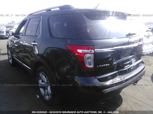 1FM5K7F80DGA21607 - 2013 FORD EXPLORER LIMITED 黑色 照片 3