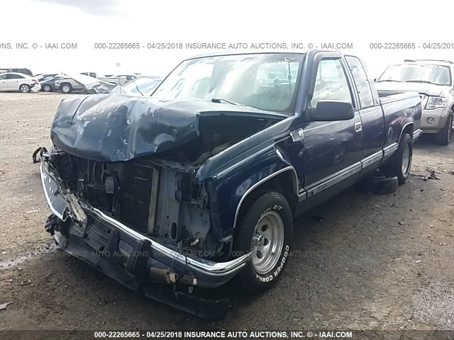 2GTEC19K2S1571231 - 1995 GMC SIERRA C1500 BLUE photo 2