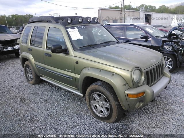 1J4GL38K74W164517 - 2004 JEEP LIBERTY RENEGADE GREEN photo 1