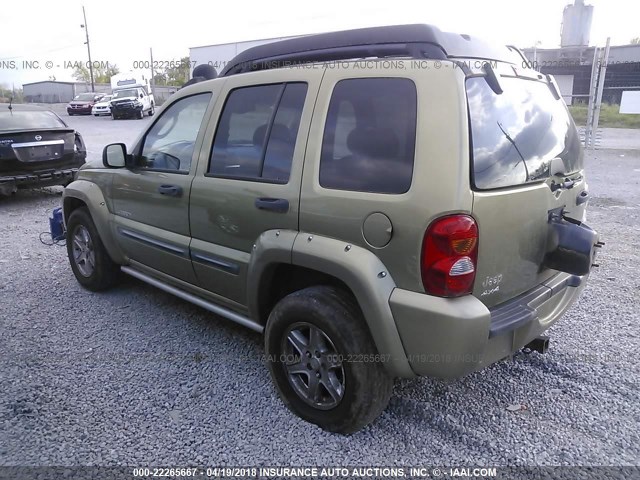 1J4GL38K74W164517 - 2004 JEEP LIBERTY RENEGADE GREEN photo 3