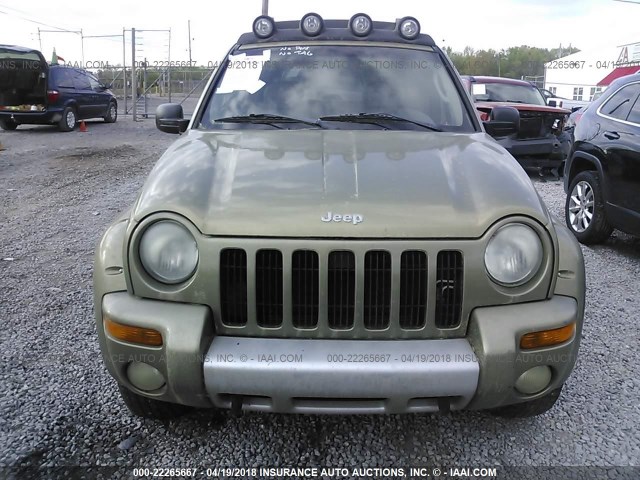1J4GL38K74W164517 - 2004 JEEP LIBERTY RENEGADE GREEN photo 6