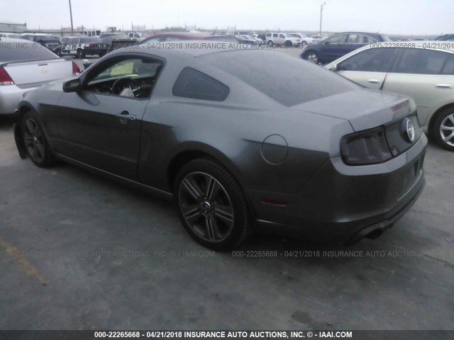 1ZVBP8AMXE5334628 - 2014 FORD MUSTANG GRAY photo 3