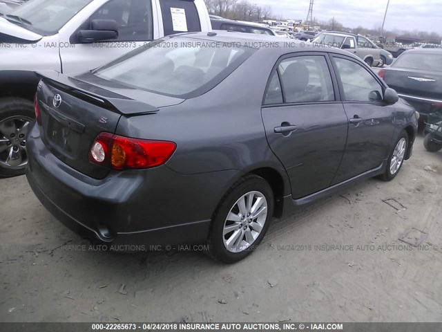 2T1BU4EE8AC446137 - 2010 TOYOTA COROLLA S/LE/XLE GRAY photo 4