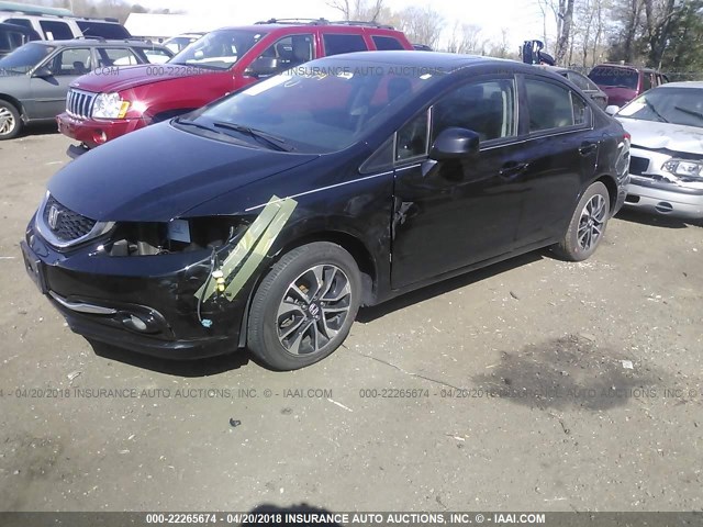 19XFB2F90DE226221 - 2013 HONDA CIVIC EXL BLACK photo 2