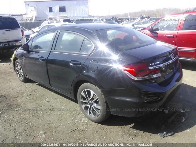 19XFB2F90DE226221 - 2013 HONDA CIVIC EXL BLACK photo 3