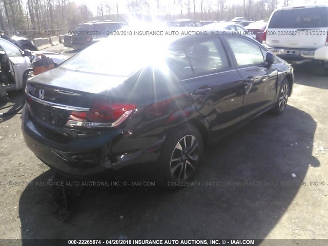 19XFB2F90DE226221 - 2013 HONDA CIVIC EXL BLACK photo 4