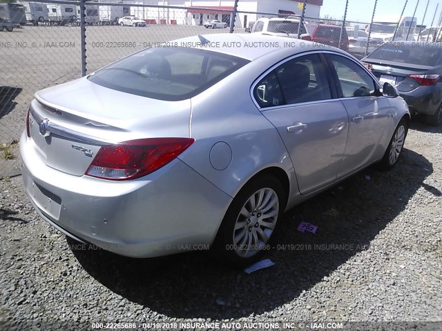 W04GS5EC5B1027078 - 2011 BUICK REGAL CXL SILVER photo 4