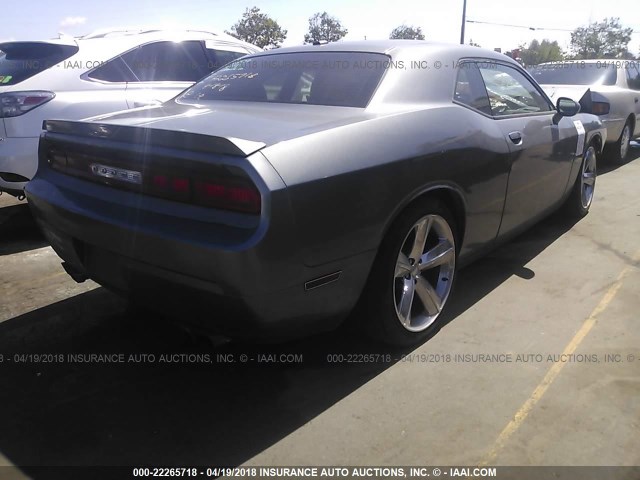 2C3CDYBT0CH118867 - 2012 DODGE CHALLENGER R/T SILVER photo 4