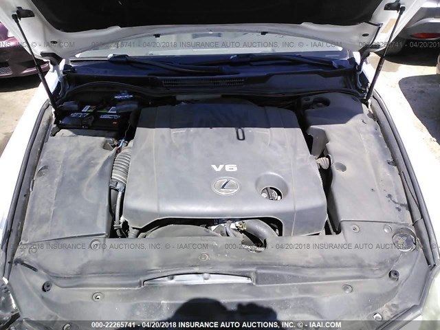 JTHBK262395104147 - 2009 LEXUS IS 250 WHITE photo 10