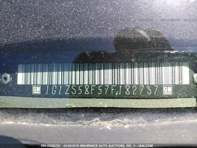 1G1ZS58F57F182737 - 2007 CHEVROLET MALIBU LS 灰色 照片 9