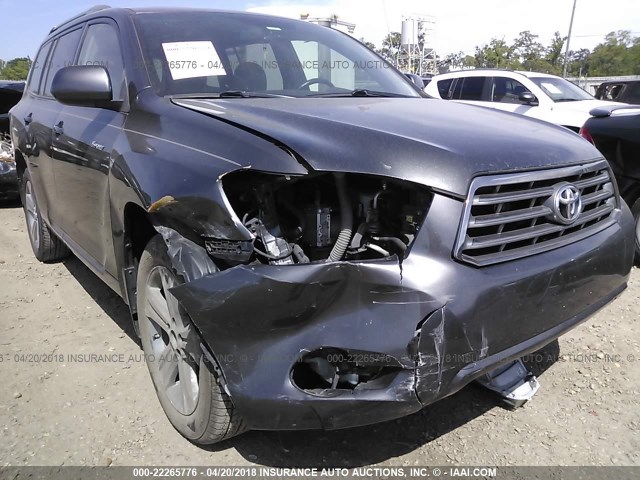 JTEES43A582014807 - 2008 TOYOTA HIGHLANDER SPORT GRAY photo 6