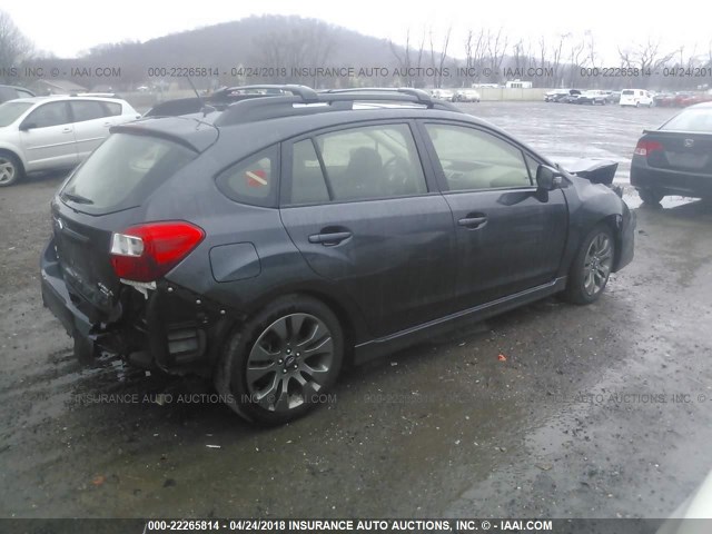 JF1GPAT64F8232262 - 2015 SUBARU IMPREZA SPORT GRAY photo 4