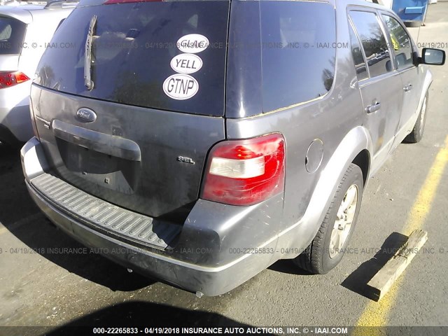 1FMDK05136GA48035 - 2006 FORD FREESTYLE SEL GRAY photo 4