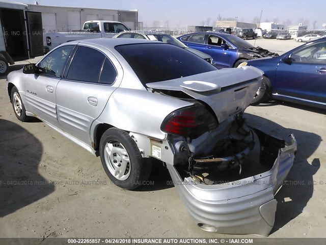 1G2NF52T21M561064 - 2001 PONTIAC GRAND AM SE1 SILVER photo 3