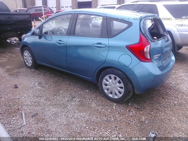 3N1CE2CP9EL370850 - 2014 NISSAN VERSA NOTE S/S PLUS/SV/SL GREEN photo 3