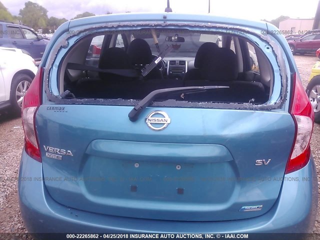 3N1CE2CP9EL370850 - 2014 NISSAN VERSA NOTE S/S PLUS/SV/SL GREEN photo 6