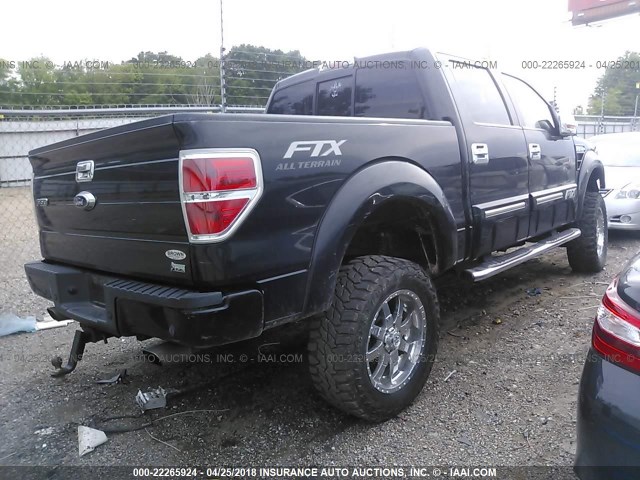 1FTFW1EV6AFC37335 - 2010 FORD F150 SUPERCREW BLACK photo 4