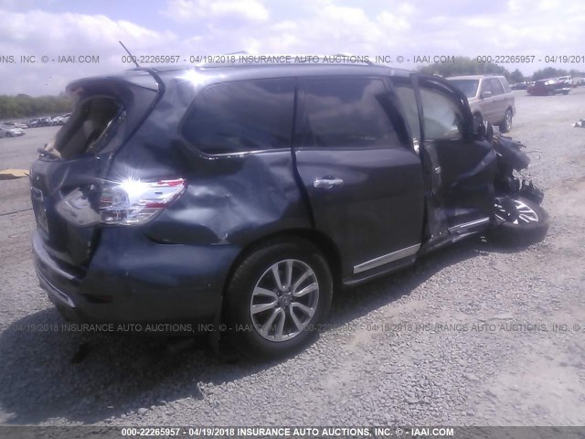 5N1AR2MN7DC646213 - 2013 NISSAN PATHFINDER S/SV/SL/PLATINUM 灰色 照片 4