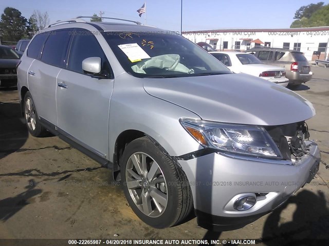 5N1AR2MN7FC683829 - 2015 NISSAN PATHFINDER S/SV/SL/PLATINUM 银色 照片 1