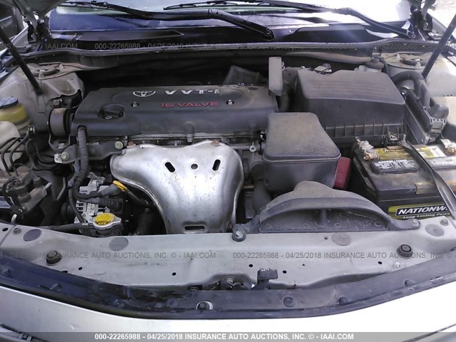 4T1BE46K07U556723 - 2007 TOYOTA CAMRY NEW GENERAT CE/LE/XLE/SE SILVER photo 10