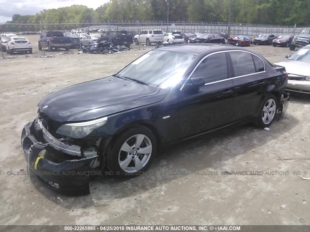 WBANV13528CZ56656 - 2008 BMW 528 XI BLACK photo 2