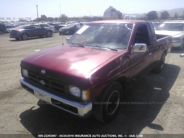 1N6SD16S9SC389540 - 1995 NISSAN TRUCK KING CAB XE BURGUNDY photo 2