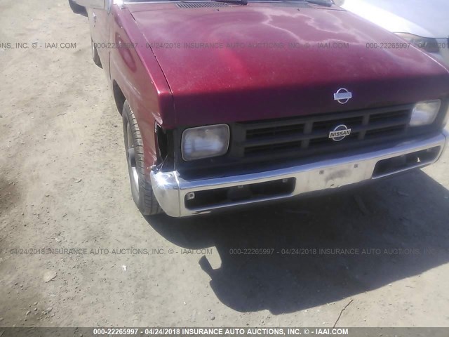 1N6SD16S9SC389540 - 1995 NISSAN TRUCK KING CAB XE BURGUNDY photo 6