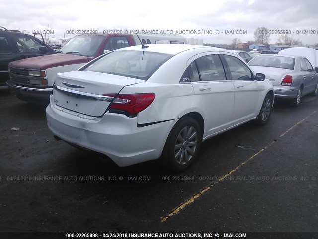 1C3CCBBG1CN289413 - 2012 CHRYSLER 200 TOURING WHITE photo 4