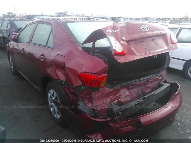 1NXBU4EEXAZ345101 - 2010 TOYOTA COROLLA S/LE/XLE RED photo 3