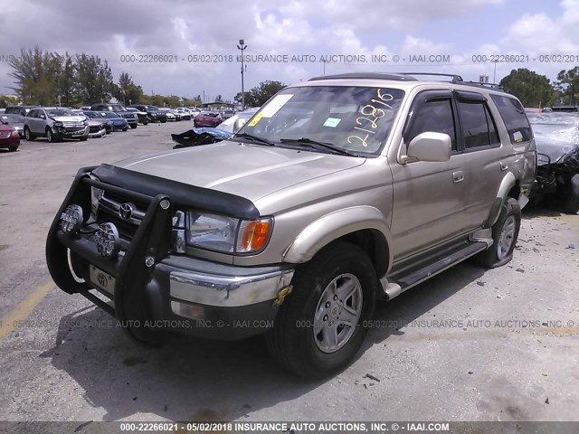 JT3GN86R610212816 - 2001 TOYOTA 4RUNNER SR5 GOLD photo 2