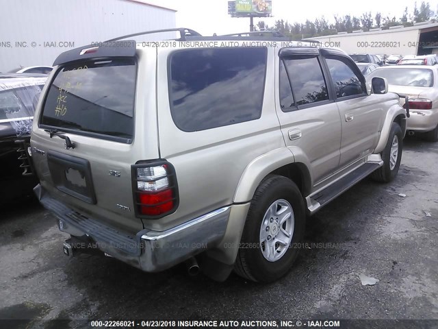 JT3GN86R610212816 - 2001 TOYOTA 4RUNNER SR5 GOLD photo 4