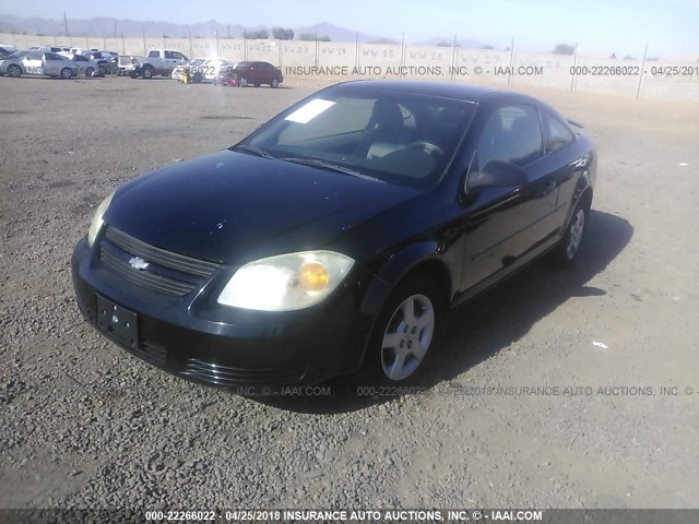 1G1AK12F457665450 - 2005 CHEVROLET COBALT BLACK photo 2