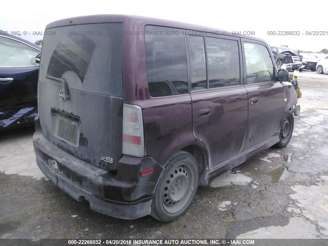 JTLKT324450206645 - 2005 TOYOTA SCION XB იასამნისფერი ფოტო 4