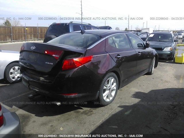 KNAGN4A74B5179908 - 2011 KIA OPTIMA EX/SX BROWN photo 4