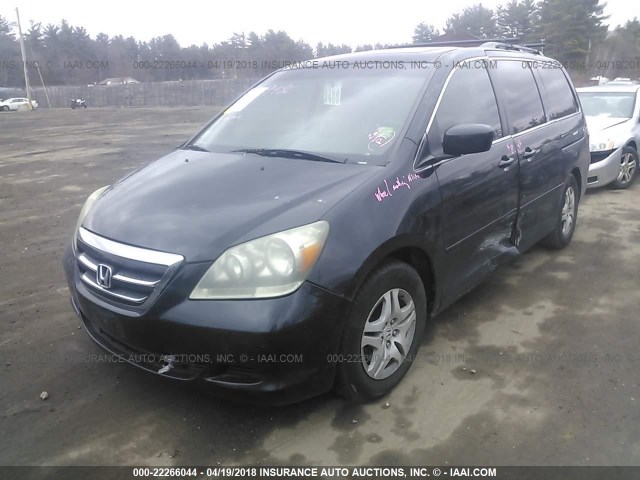 5FNRL38777B074514 - 2007 HONDA ODYSSEY EXL BLACK photo 2