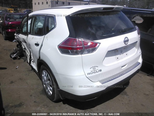 5N1AT2MV6GC869803 - 2016 NISSAN ROGUE S/SL/SV WHITE photo 3