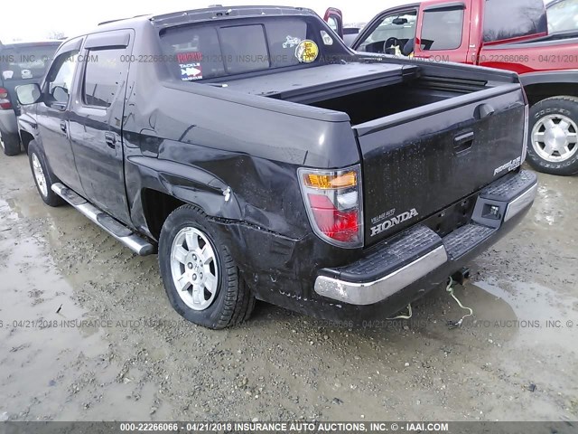 2HJYK16508H532695 - 2008 HONDA RIDGELINE RTL BLACK photo 3