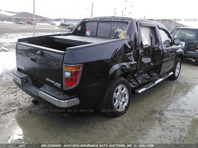 2HJYK16508H532695 - 2008 HONDA RIDGELINE RTL BLACK photo 4